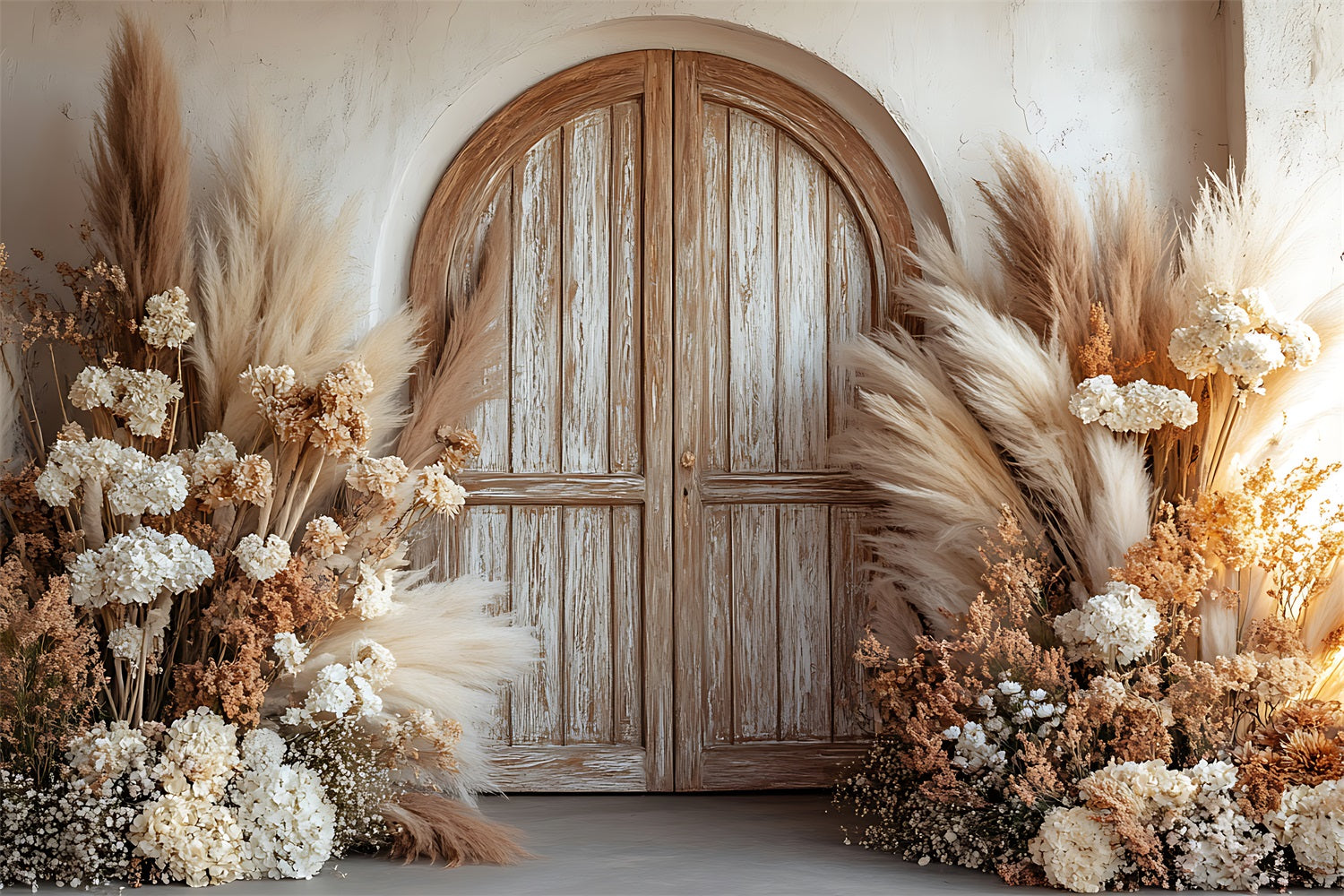 Sfondo Decorativo Per Ingresso Floreale Neutro In Stile Bohemien BRP9-376