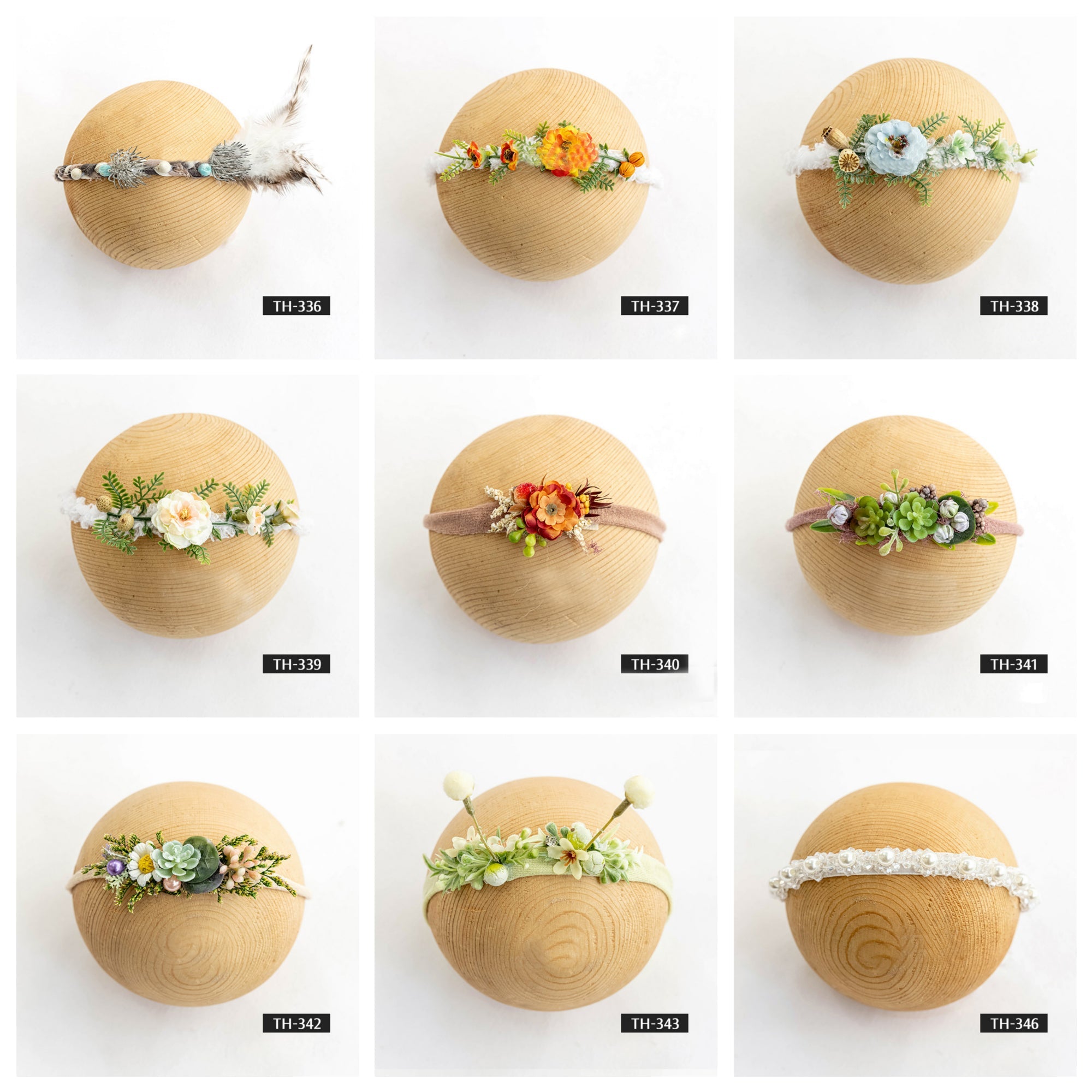 Accessori Per Capelli Con Fascia Per Capelli Finti Per Fotografia Neonata TH3