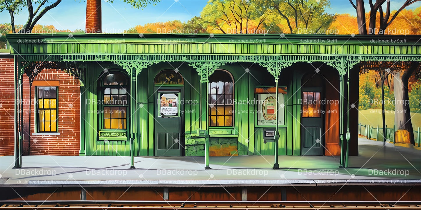 Fondale Per Palcoscenico Teatrale Piattaforma Ferroviaria Fondale Per Recital Di Danza CSH510-T49