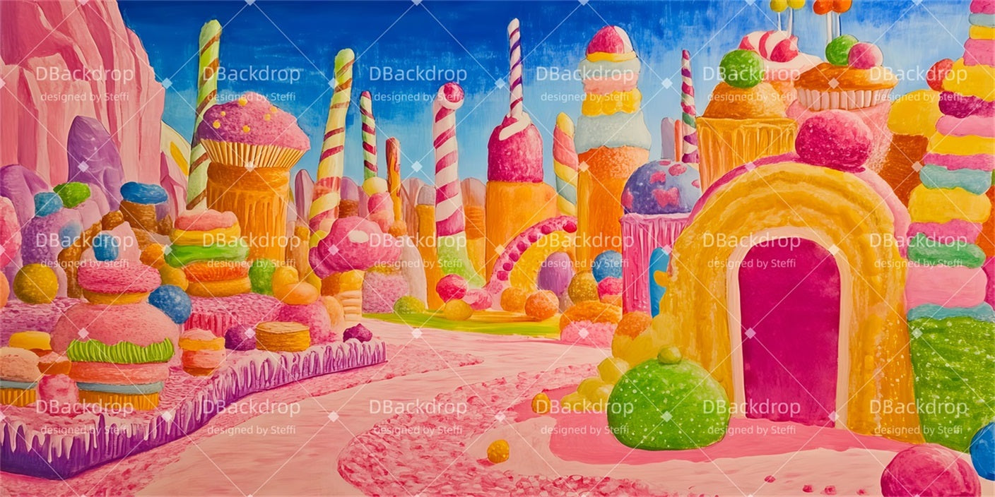 Fondale Per Palcoscenico Da Ballo Candy Land Fondali Per Spettacoli CSH510-T67