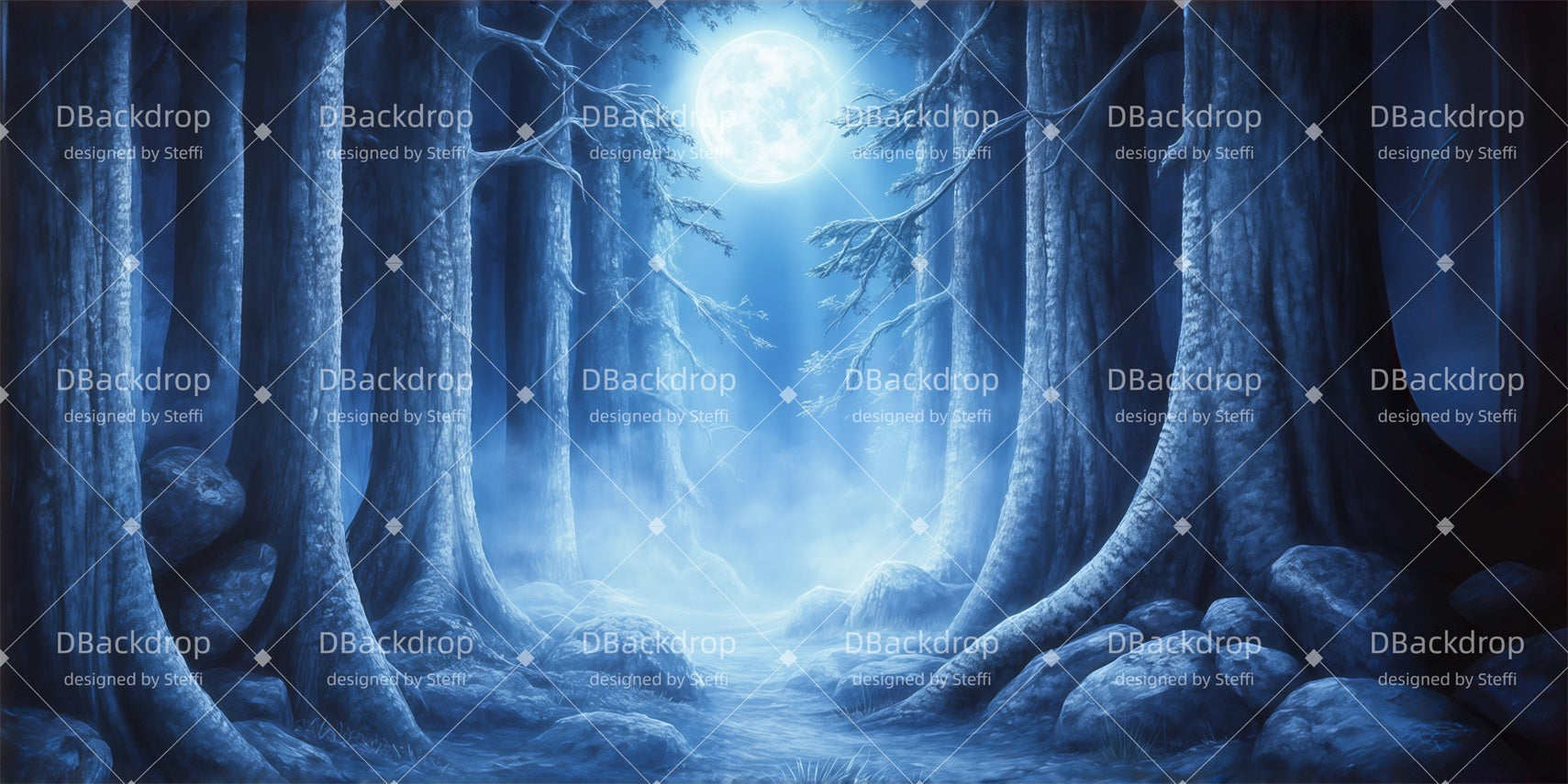 Fondale Per Palcoscenico Teatrale Dark Forest Fondali Per Spettacoli CSH510-T82