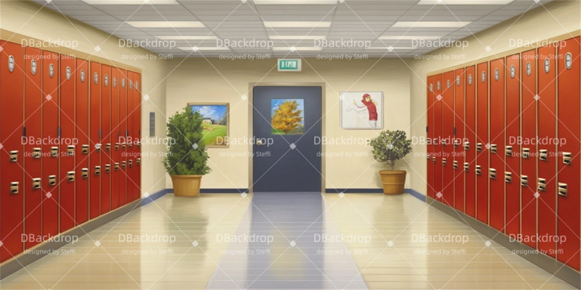 Fondali Per Palcoscenico Corridoi Scolastici Retrò Fondali Per Teatro In Vendita CSH511-T55