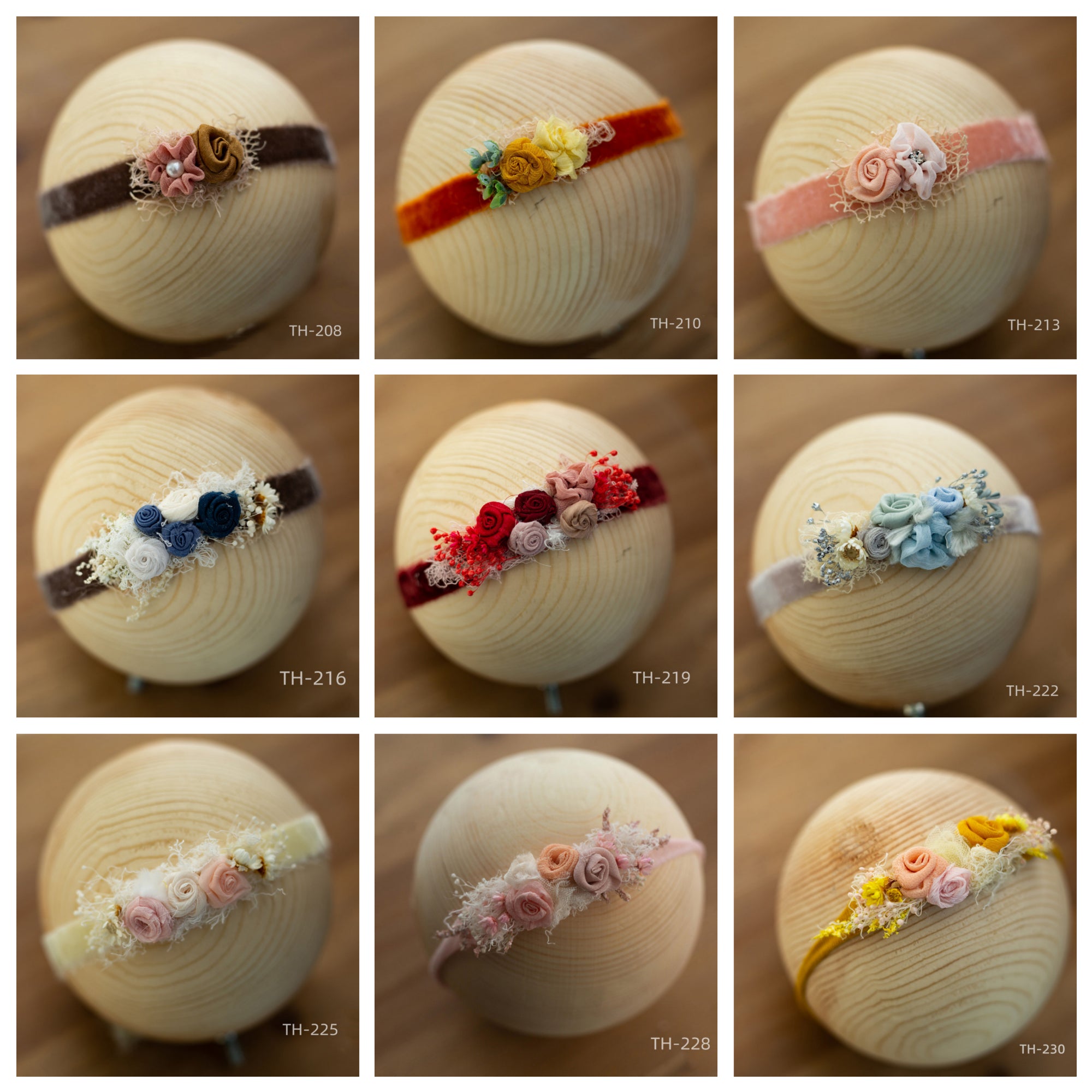 Accessori Per Capelli Con Fascia Per Capelli Con Perle E Fiori In Velluto Per Fotografia Neonata TH2