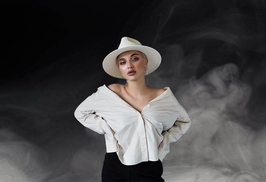 Sfondo Astratto Nero Fumo Bianco Per Studio Fotografico D86