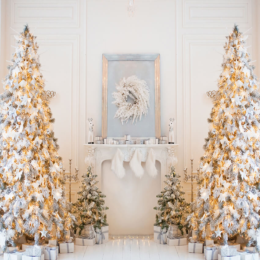 Sfondo Dei Regali Dell'Albero Di Natale Della Casa Decorata D939
