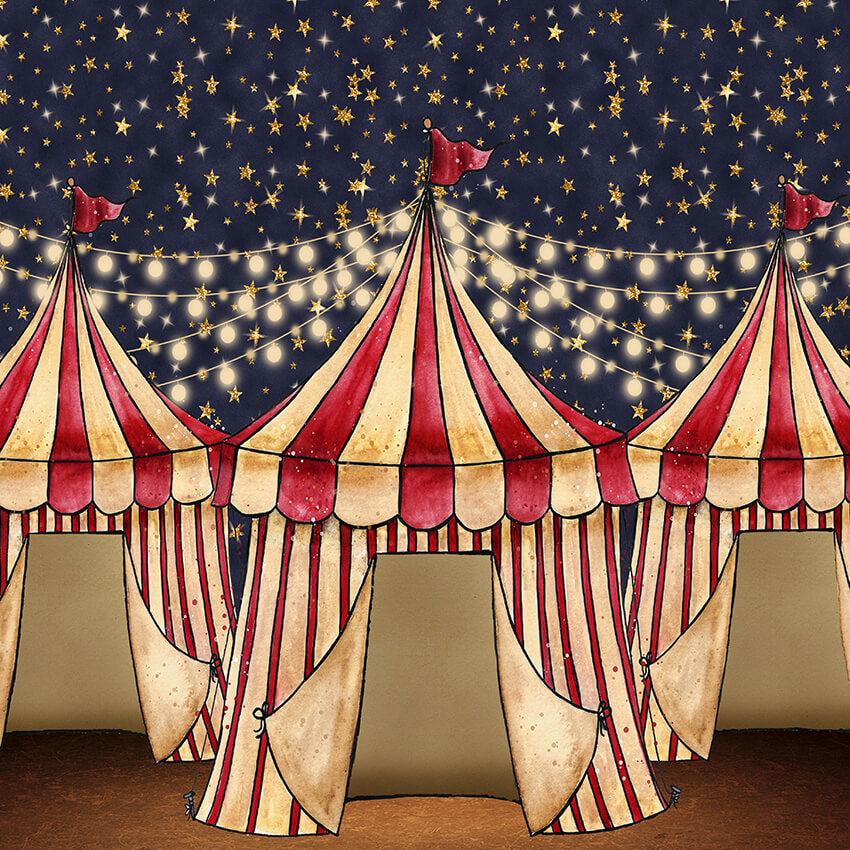 Scintillio Di Luci Stelle Piccola Tenda Sullo Sfondo D964