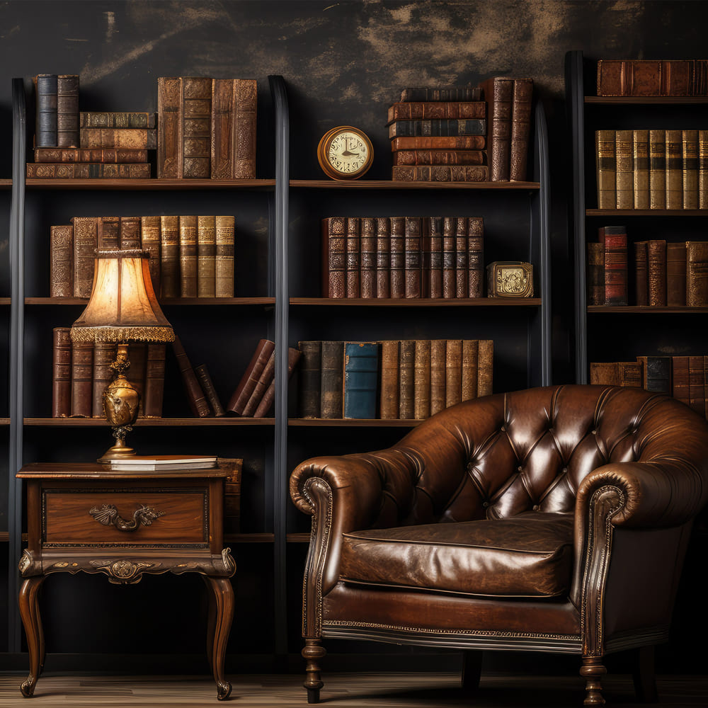 Fondale Per Divano Libreria Classica Ritorno A Scuola DBD7-35