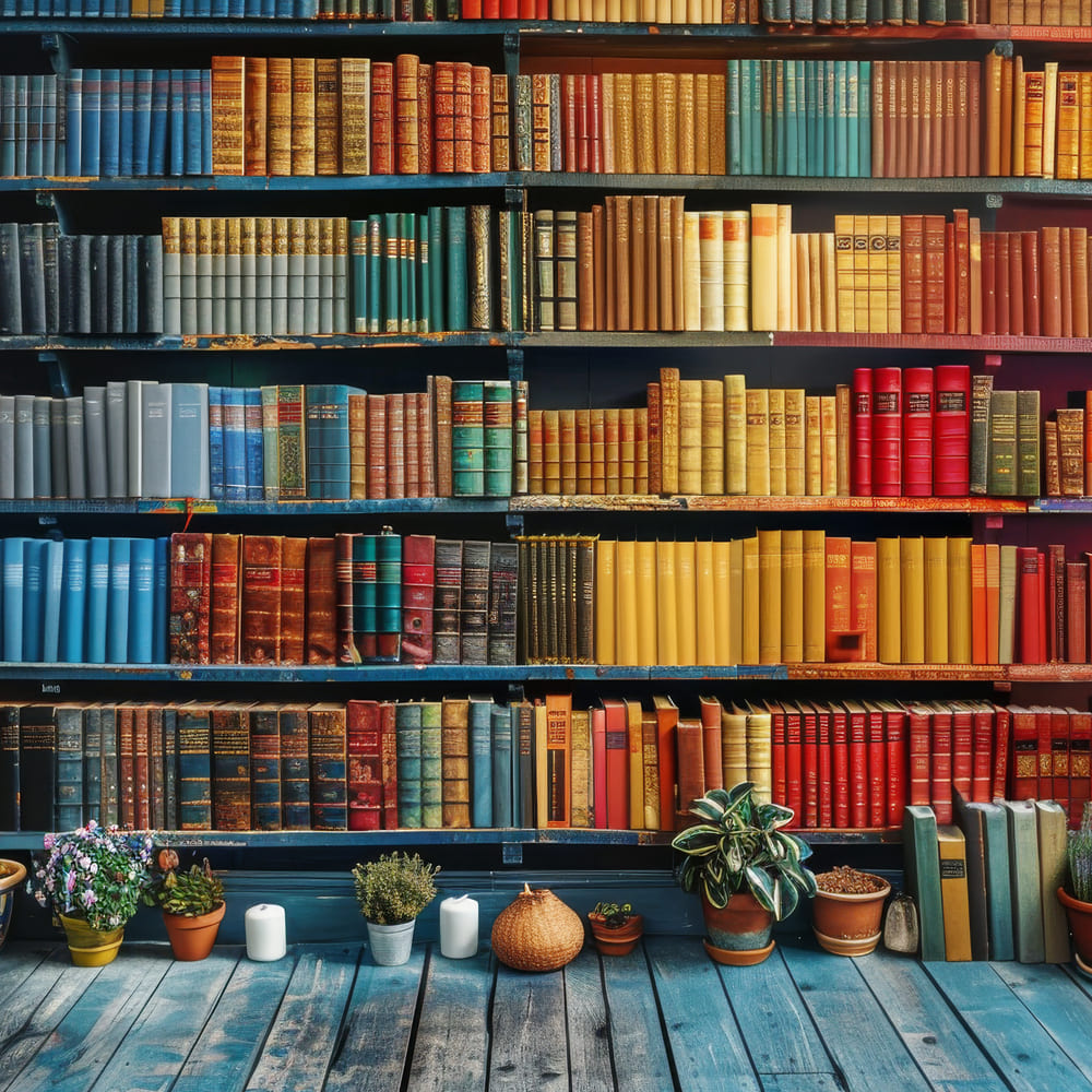 Sfondo In Legno Per Libreria Vintage Ritorno A Scuola DBD7-38