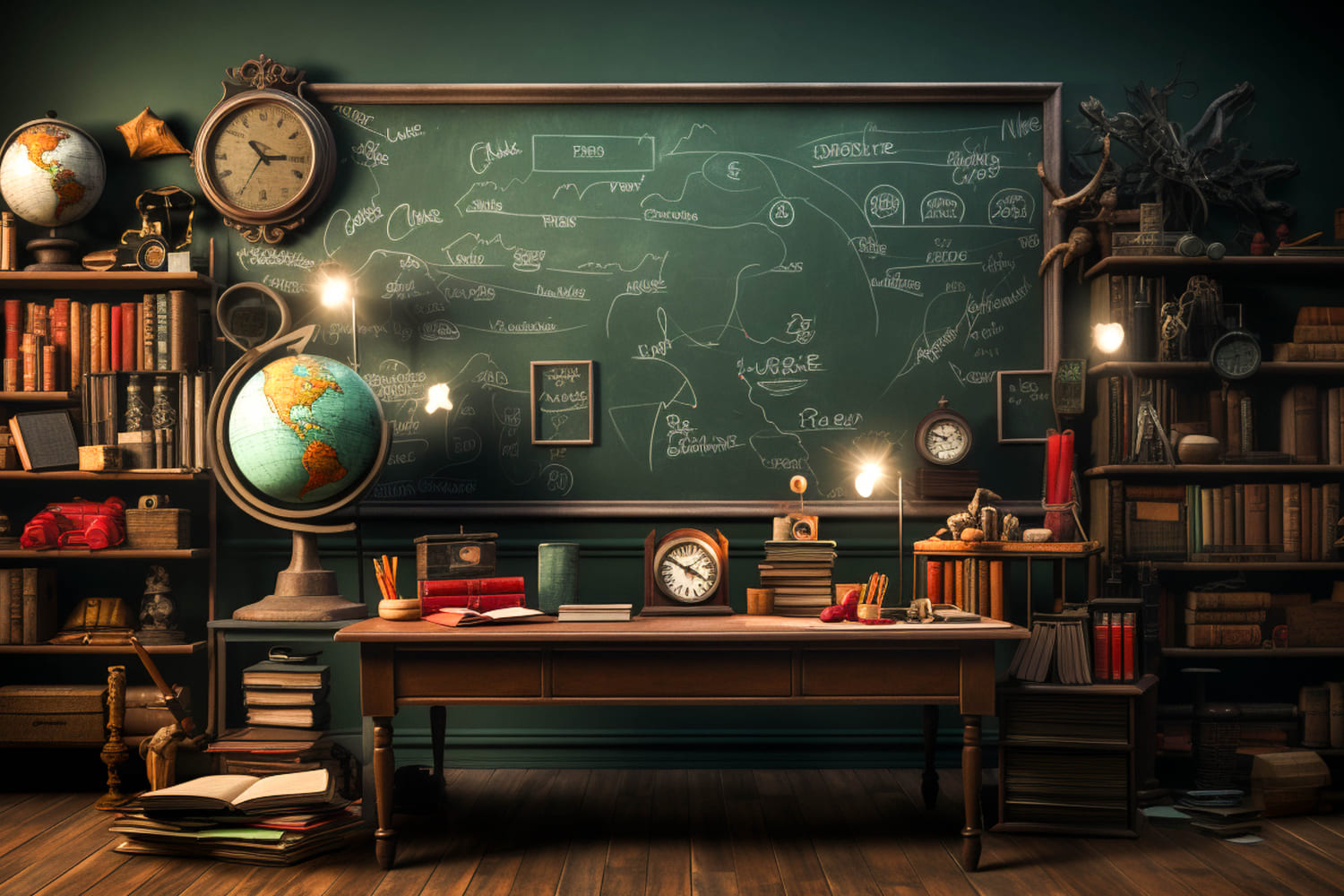 Ritorno A Scuola Sfondo Dell'Aula Didattica DBD7-39