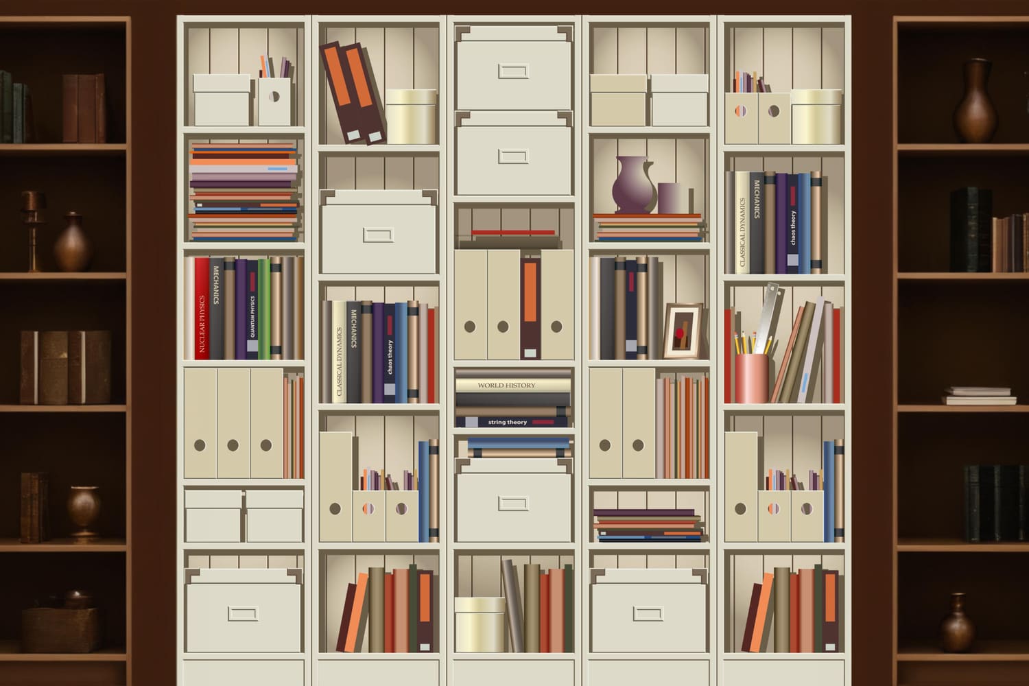 Libreria Moderna Sullo Sfondo Del Ritorno A Scuola DBD7-46