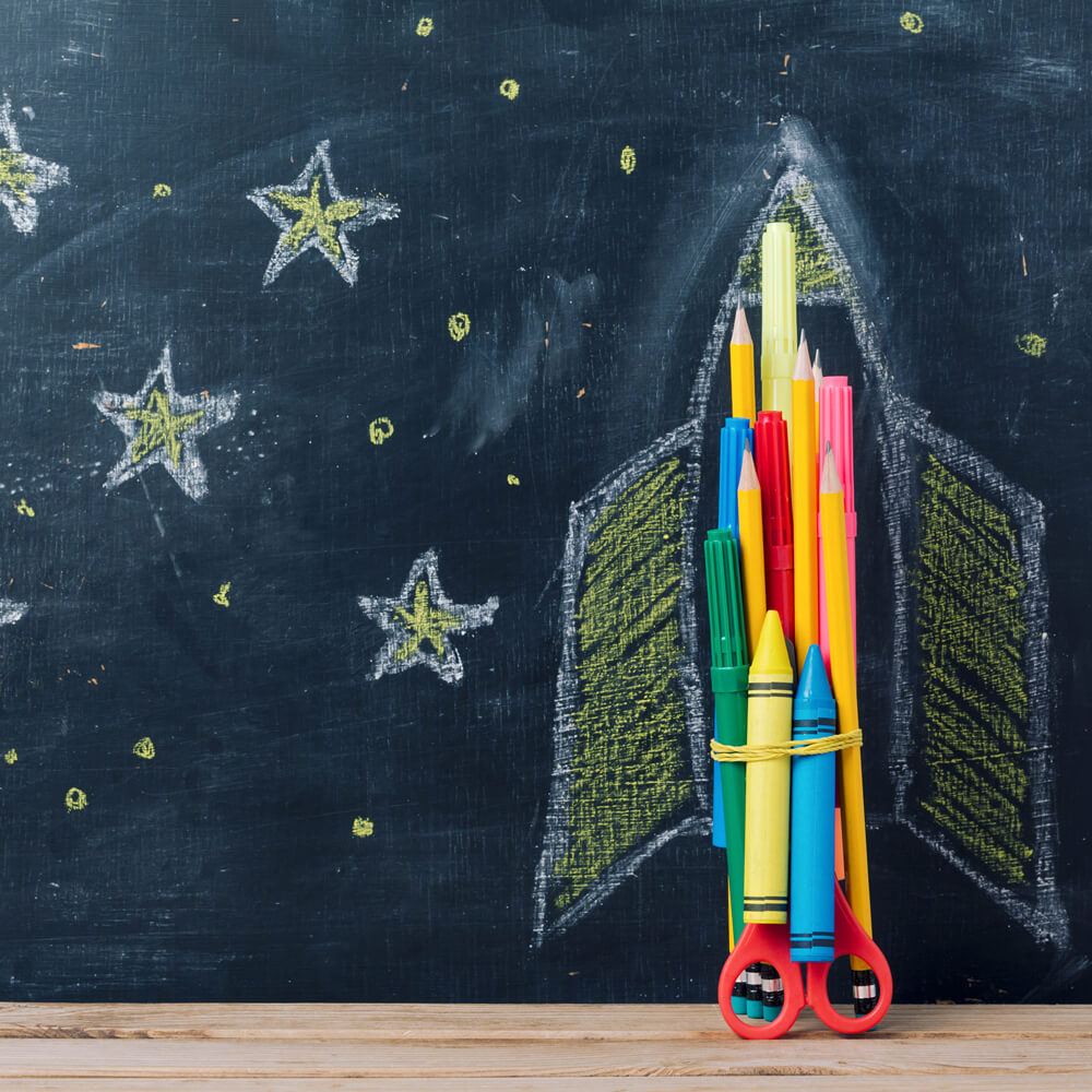 Disegni Di Stelle Di Astronavi Ritorno A Scuola Sullo Sfondo DBD7-69