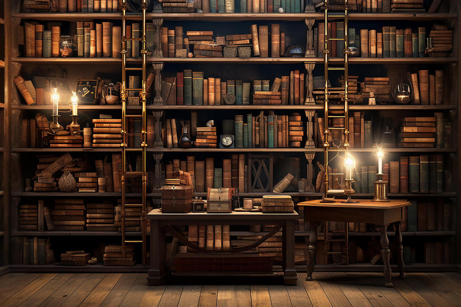 Sfondo Per Libreria Vintage Ritorno A Scuola DBD7-7