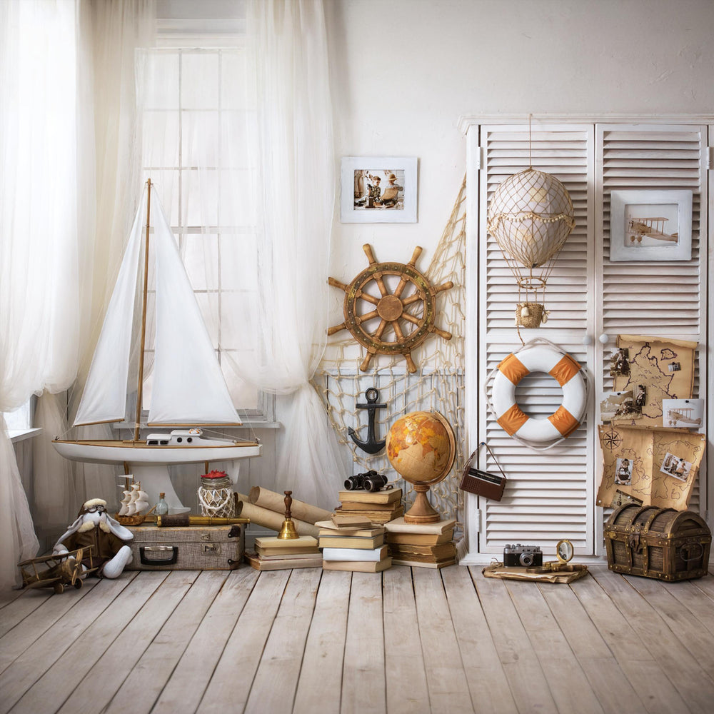 Viaggio Sull'Oceano Per Il Ritorno A Scuola Sullo Sfondo DBD7-71