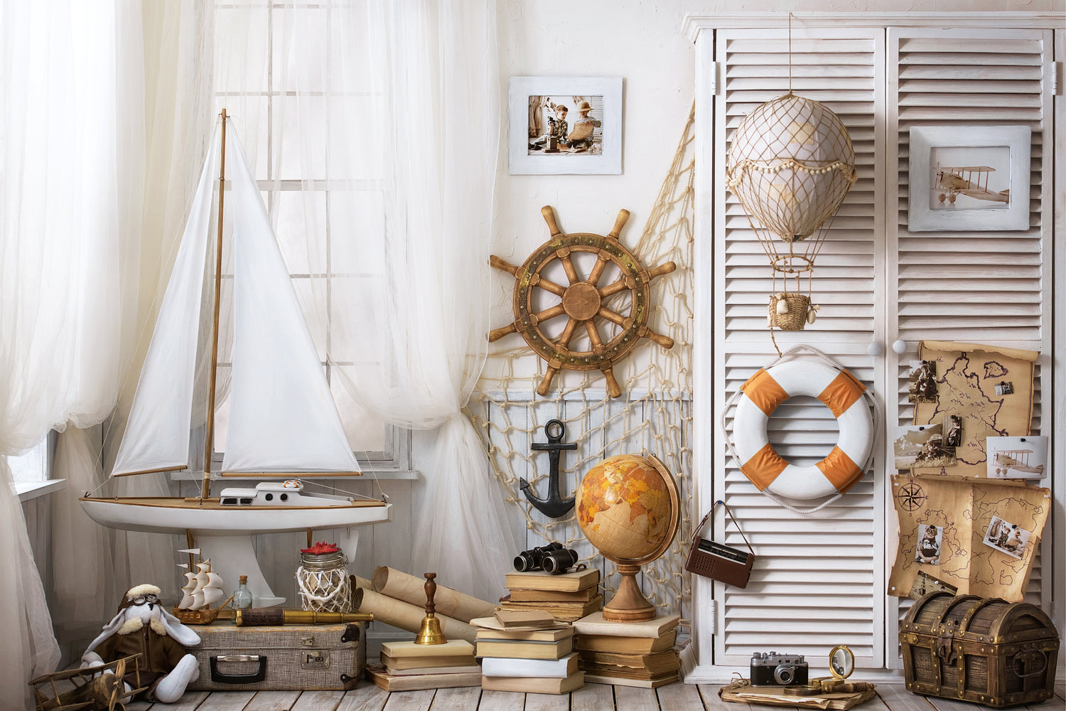 Viaggio Sull'Oceano Per Il Ritorno A Scuola Sullo Sfondo DBD7-71