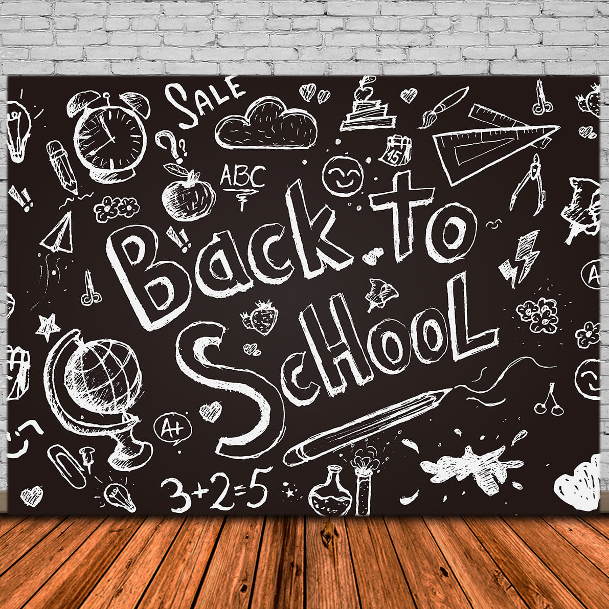 Ritorno A Scuola Schizzo Disegnato Alla Lavagna Sfondo DBD7-77