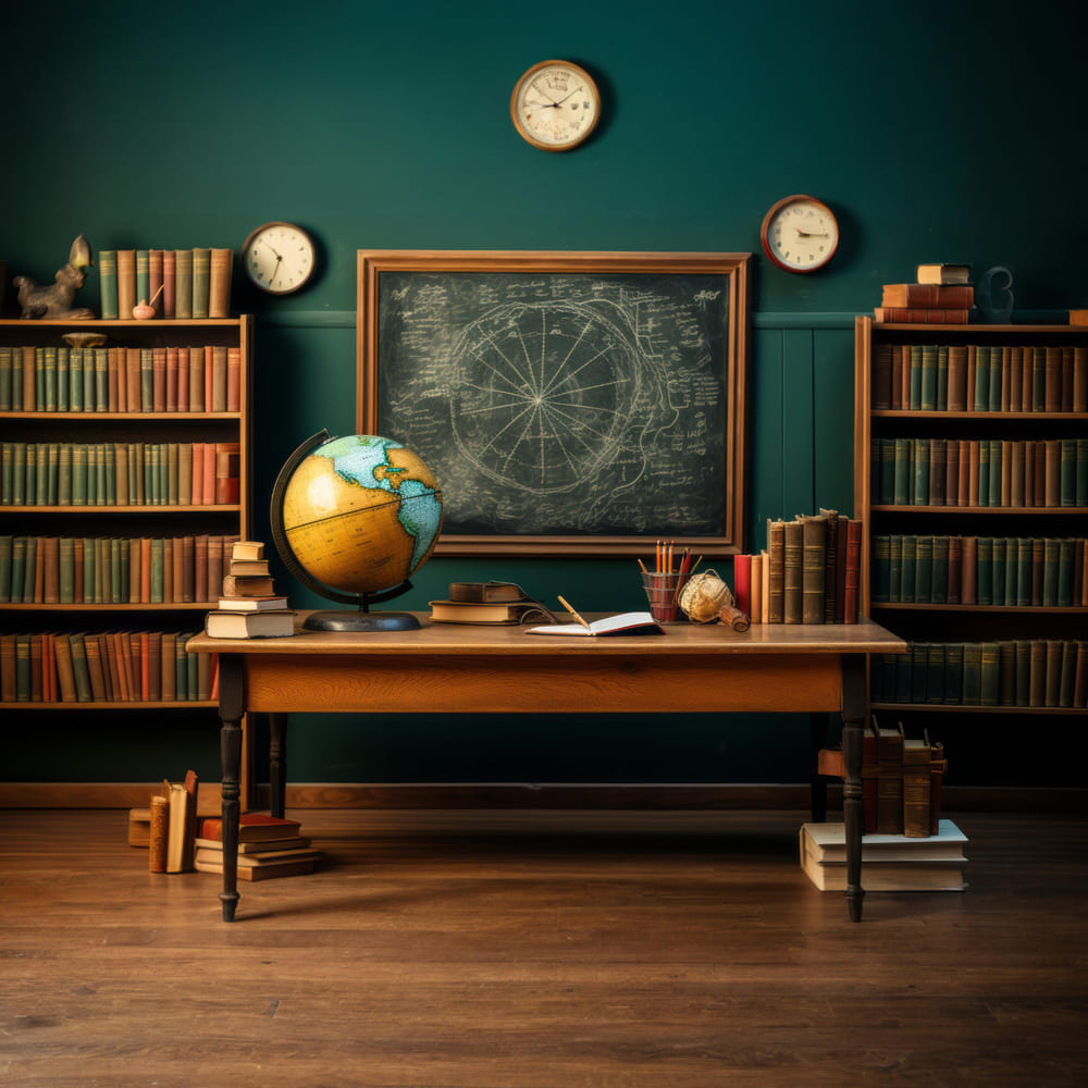 Ritorno A Scuola Sfondo Del Globo Dell'Aula DBD7-81