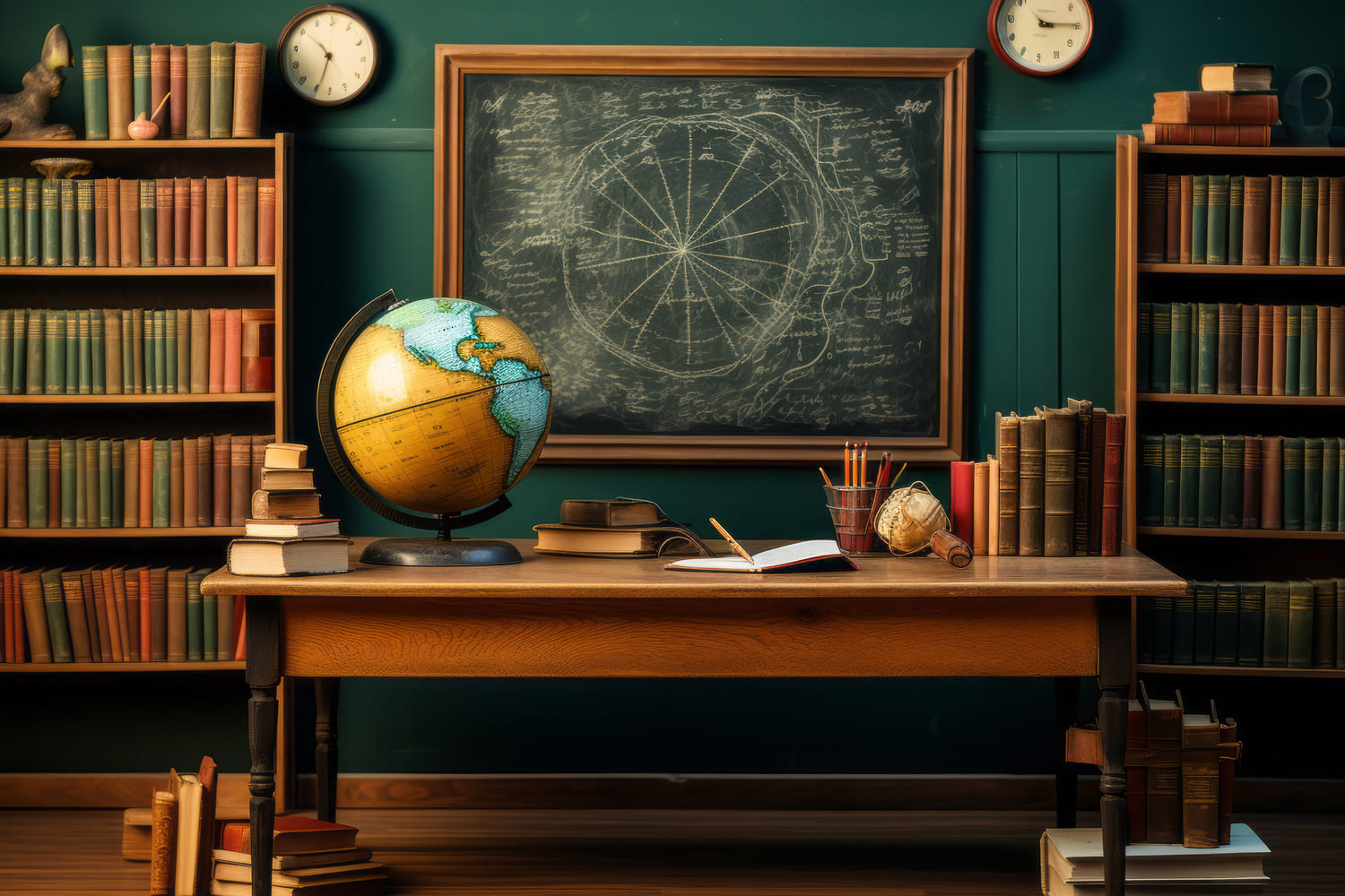 Ritorno A Scuola Sfondo Del Globo Dell'Aula DBD7-81