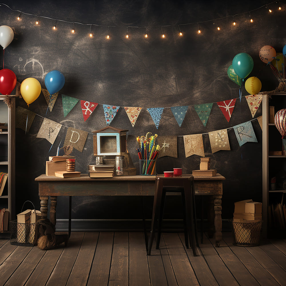 Lavagna Decorata Sullo Sfondo Del Ritorno A Scuola DBD7-86