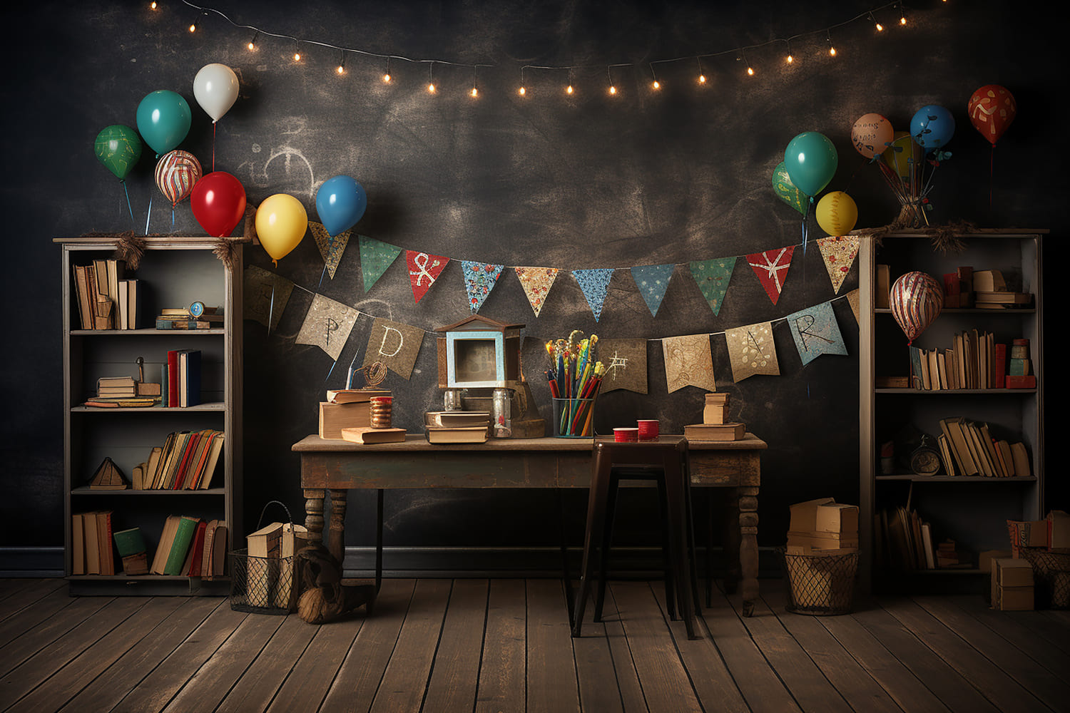 Lavagna Decorata Sullo Sfondo Del Ritorno A Scuola DBD7-86