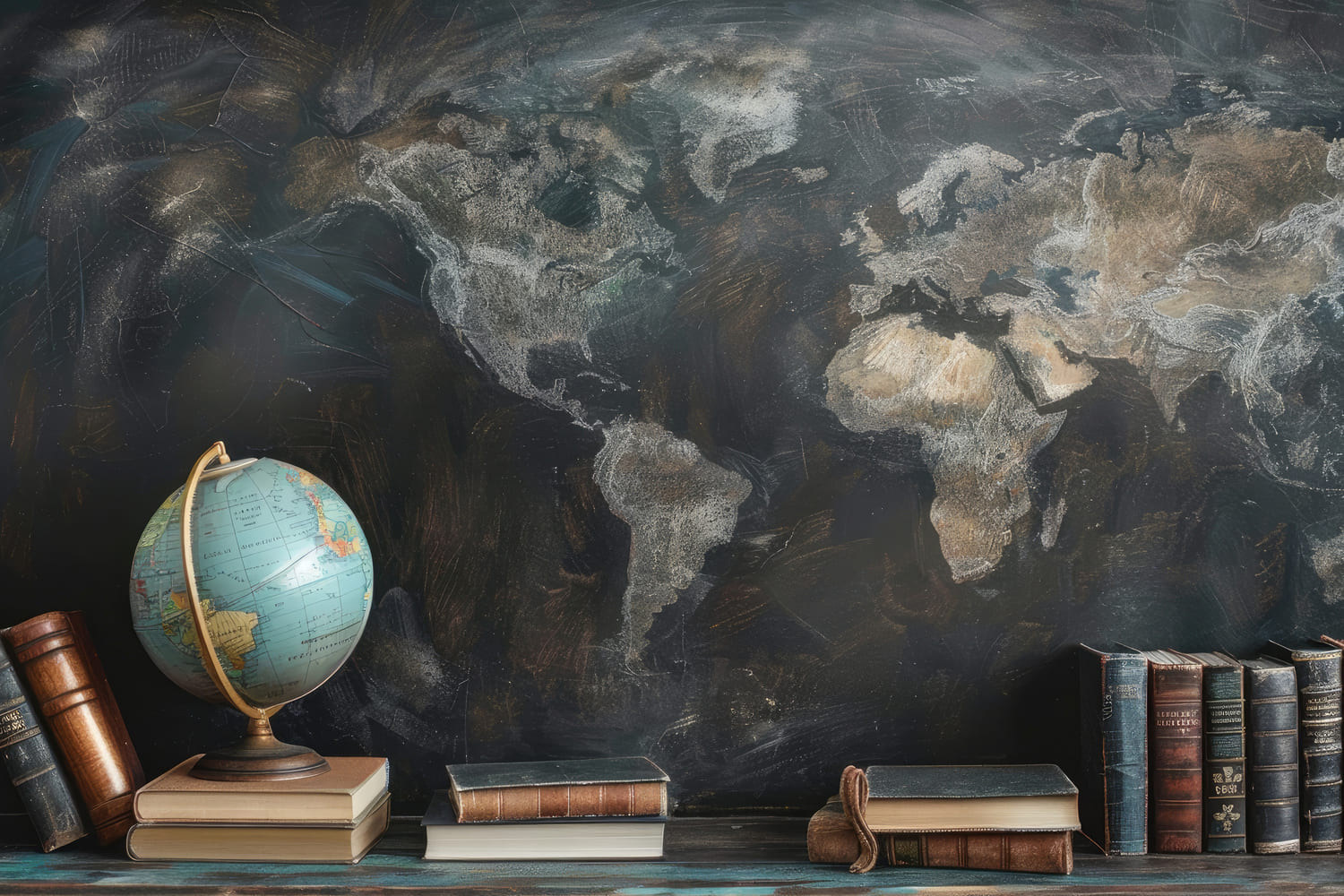Mappamondo Con Mappamondo Per Il Ritorno A Scuola Sfondo DBD7-88