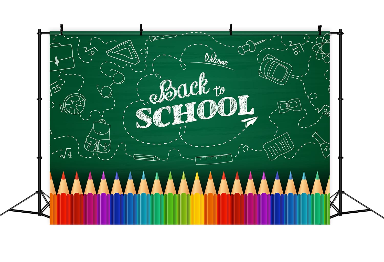 Sfondo Di Pastelli Per Lavagna Ritorno A Scuola DBD7-89