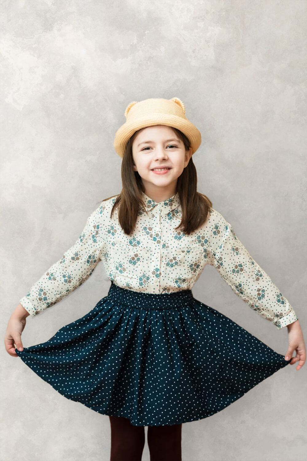 Sfondo Bianco Con Texture Astratta Per Ritratti Fotografici DHP-205