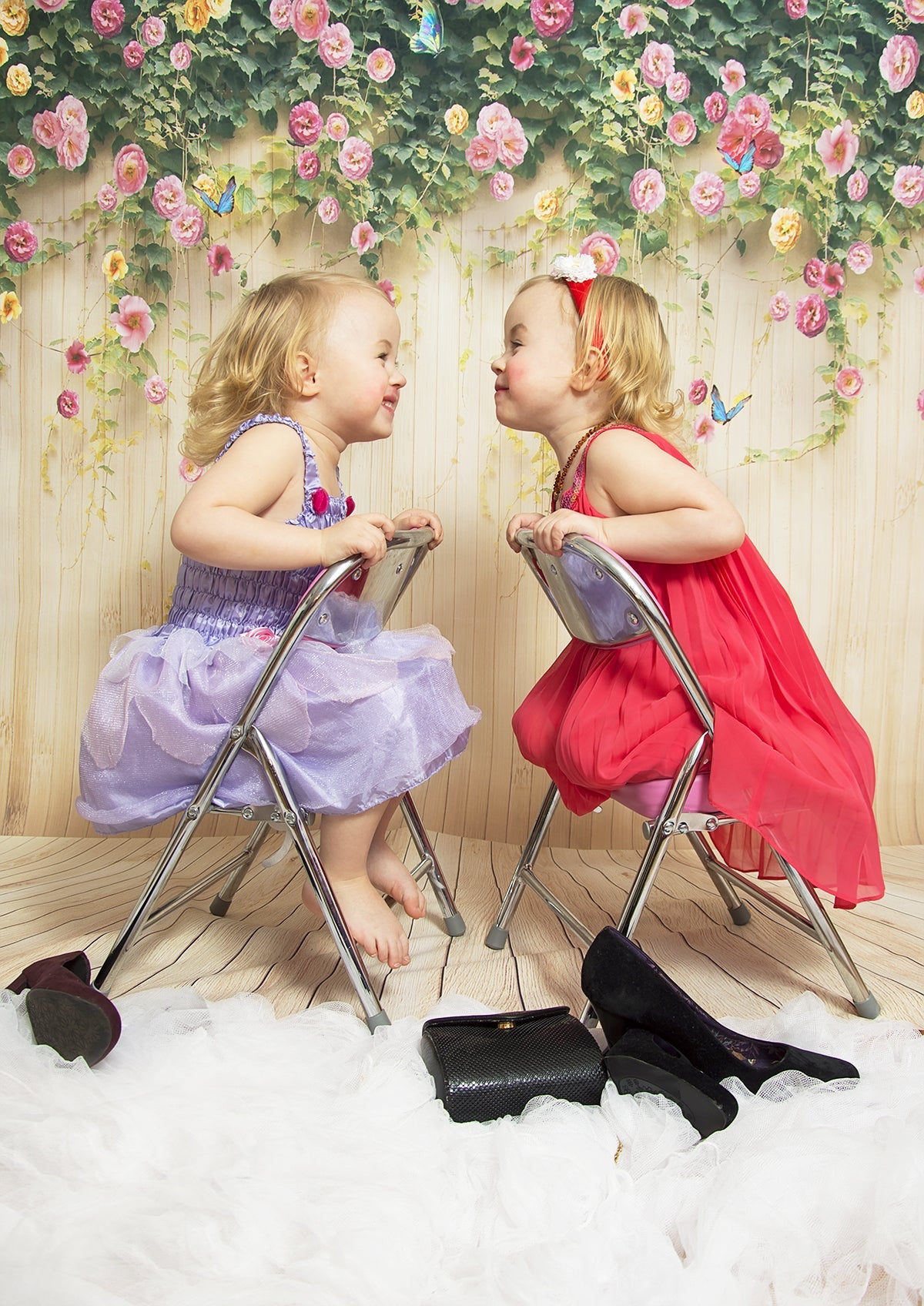 Bellissimo Sfondo Floreale In Legno Per Photo Booth F-1489