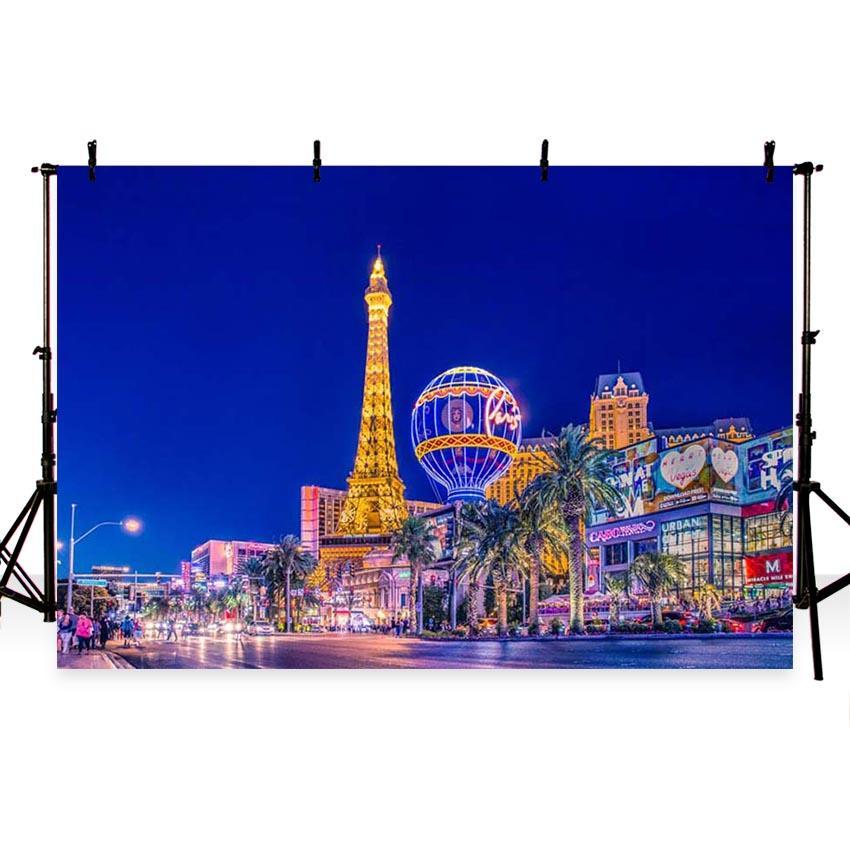 Eiffel Tower Night Paris City Photography Backdrop G-170