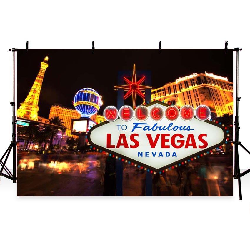 Las Vegas Night Scene Photography Backdrops G-175