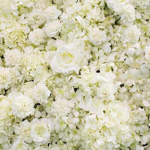White Flower Wall Photography Backdrop for Events G-184