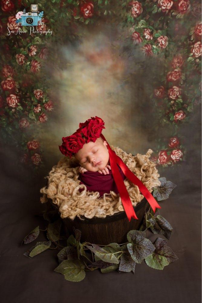 Fondale Fotografico Con Ritratto Astratto Fiore G-436