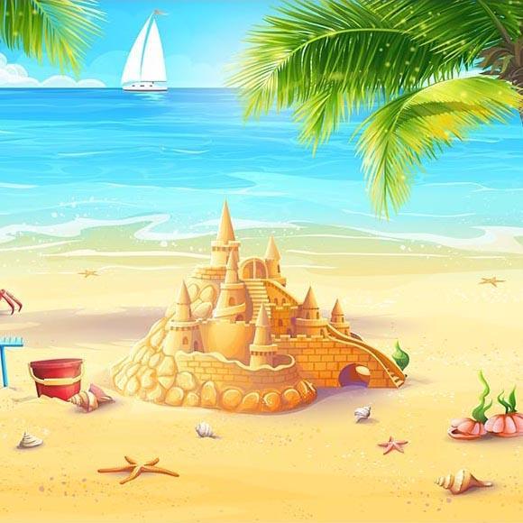 Sfondo Spiaggia Sfondi Oceano Sfondo Cielo Blu G-491