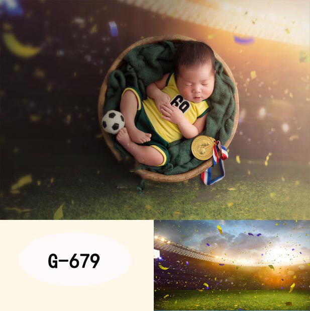 Sfondo Fotografico Stadio Coriandoli Verde Prato Campione G-679