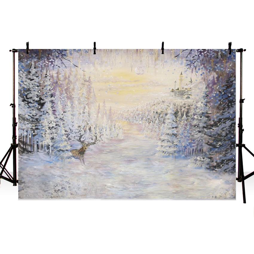 Sfondo Fotografico Per Neonati Neve Invernale Natale G-907