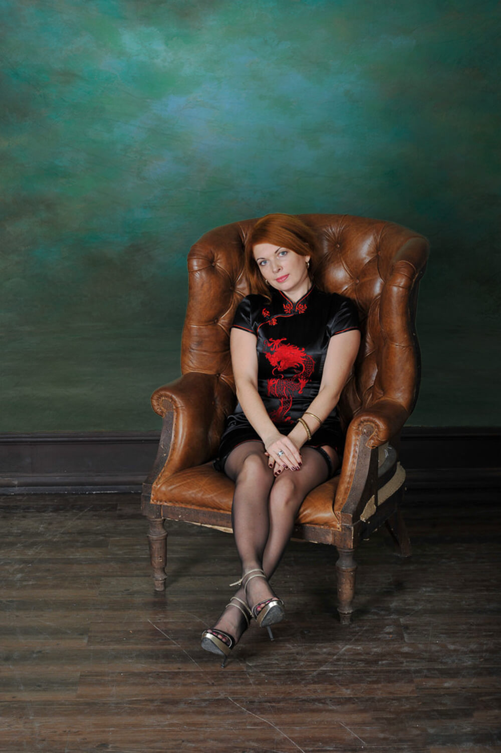 Sfumature Di Blu E Verde Abstract Texture Studio Fondale GA-53