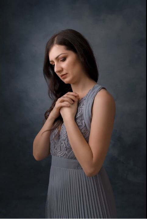 Fondale Per Fotografia Di Ritratto Con Texture Astratta Blu GC-151