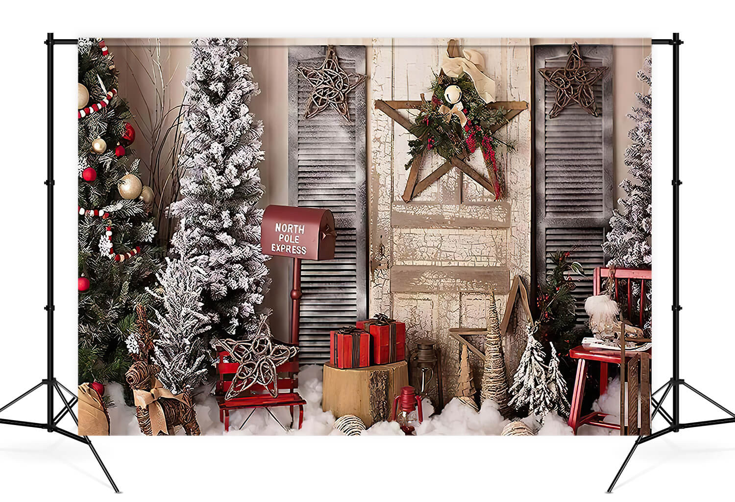 Alberi Di Natale Casella Postale Rossa Sfondo Natalizio Sfondo Casa Decorata GX-1033