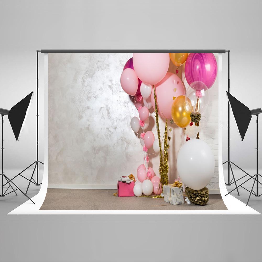 Baby Shower Birthday Balloons Photo Backdrop HJ04892