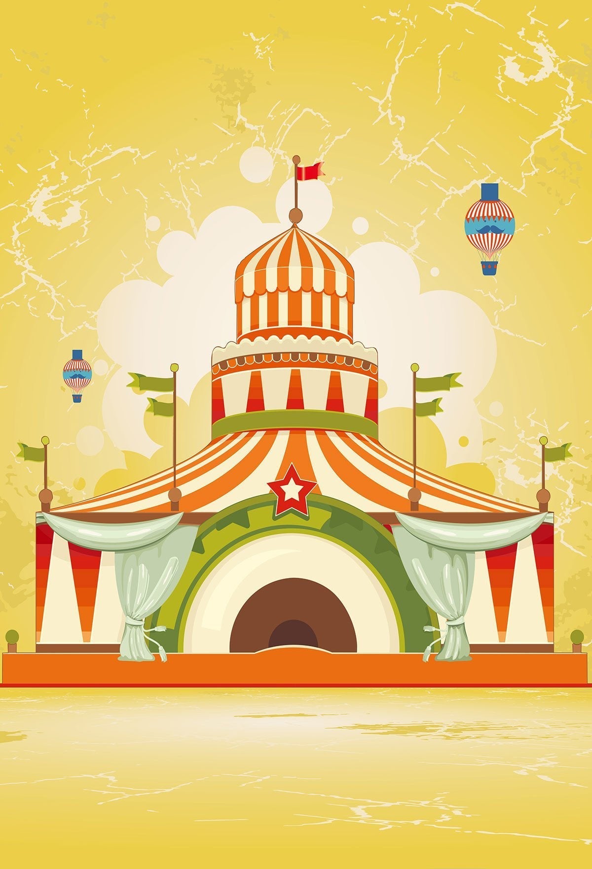 Baby Backdrops Circus Background Yellow Backdrop J04299