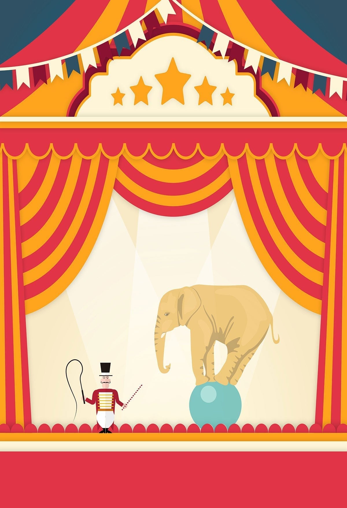 Baby Backdrops Circus Background Red Backdrop J04302
