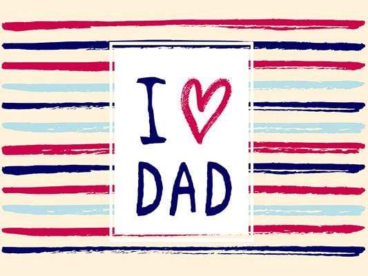 I Love Dad Father's Day Photography Backdrop KAT-51