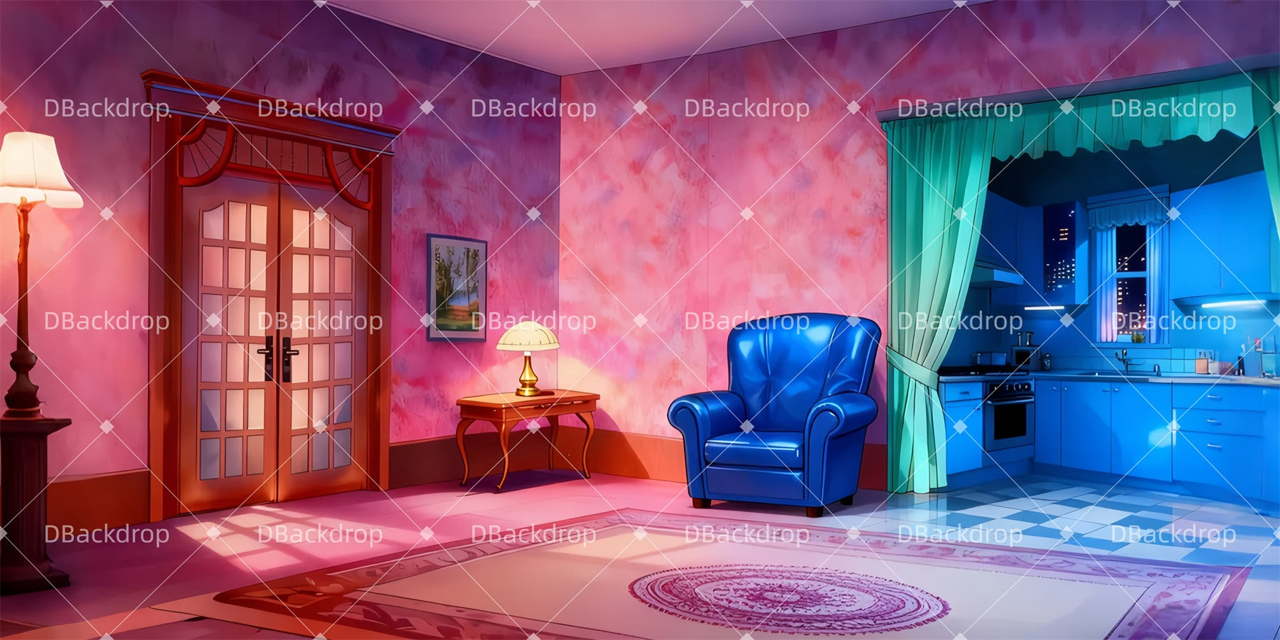 Fondali Musicali Audrey'S Apartment Theatre Stage Background LXX511-T11