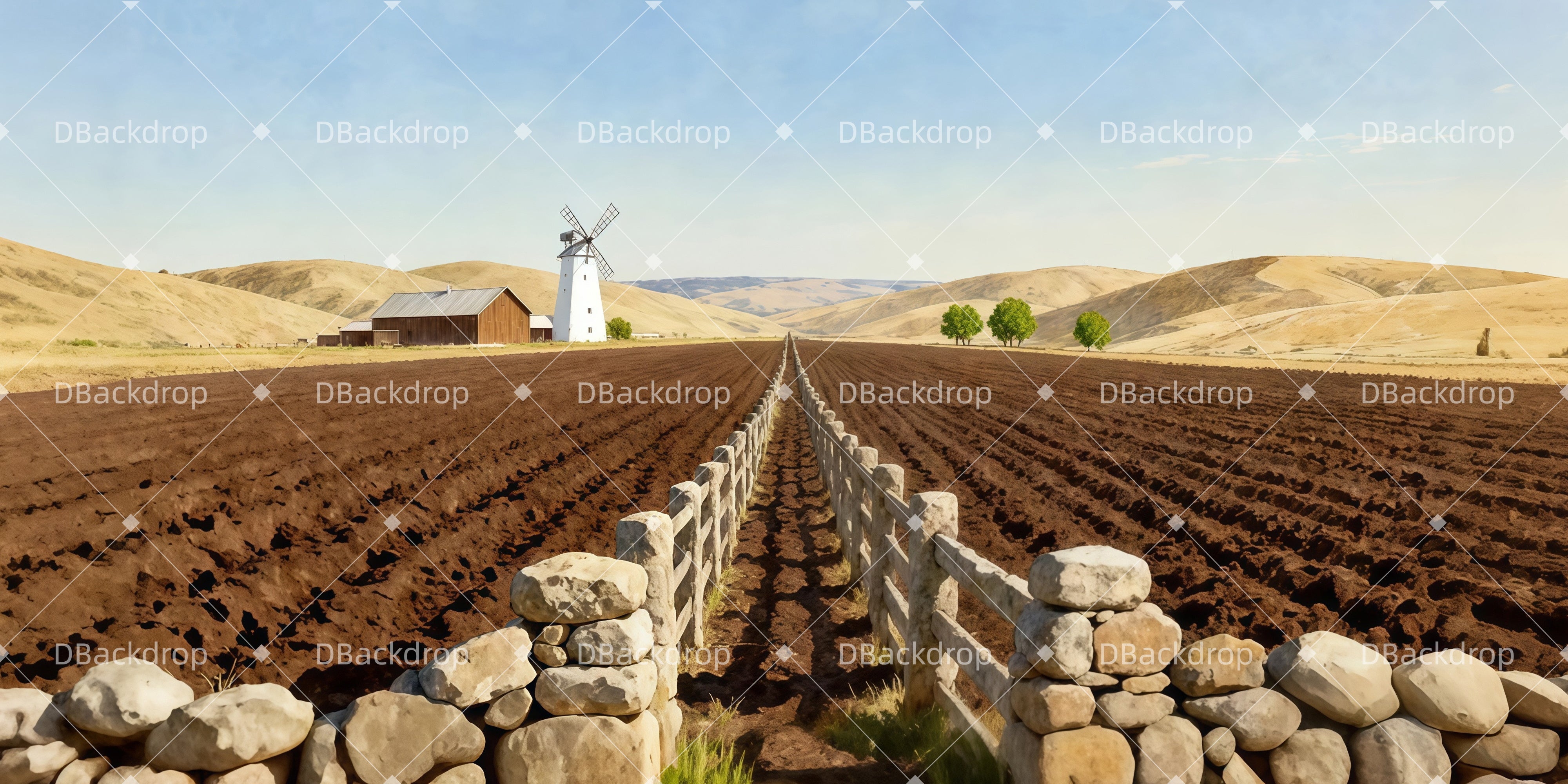 Fondale Teatrale Sentiero Per Aratro Fondali Scenici LXX511-T44