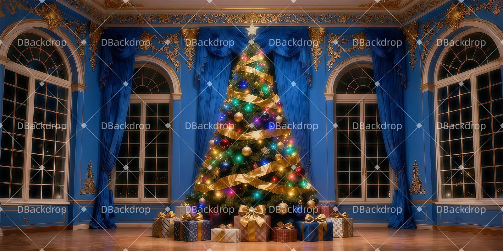Fondale Teatrale Scintillante Regalo Notturno Fondali Natalizi LXX511-T79