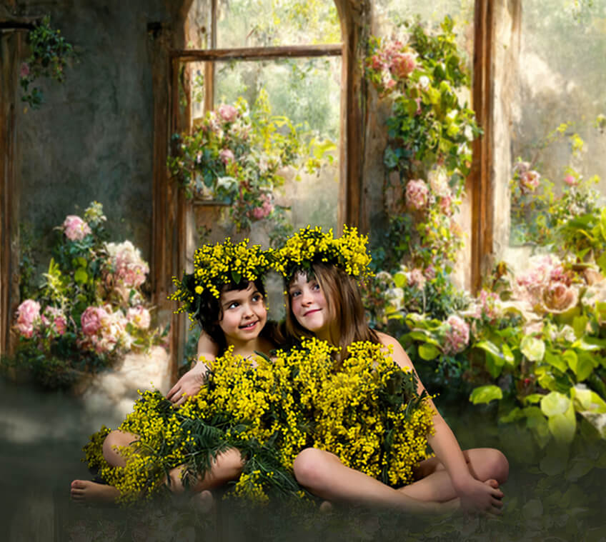 Sfondo Per Fotografia Artistica Di Fiori Da Giardino M-28