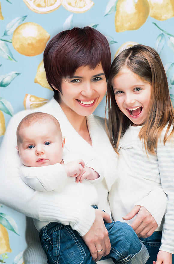 Sfondo Fotografico Decorativo Con Piante Di Limone M-34