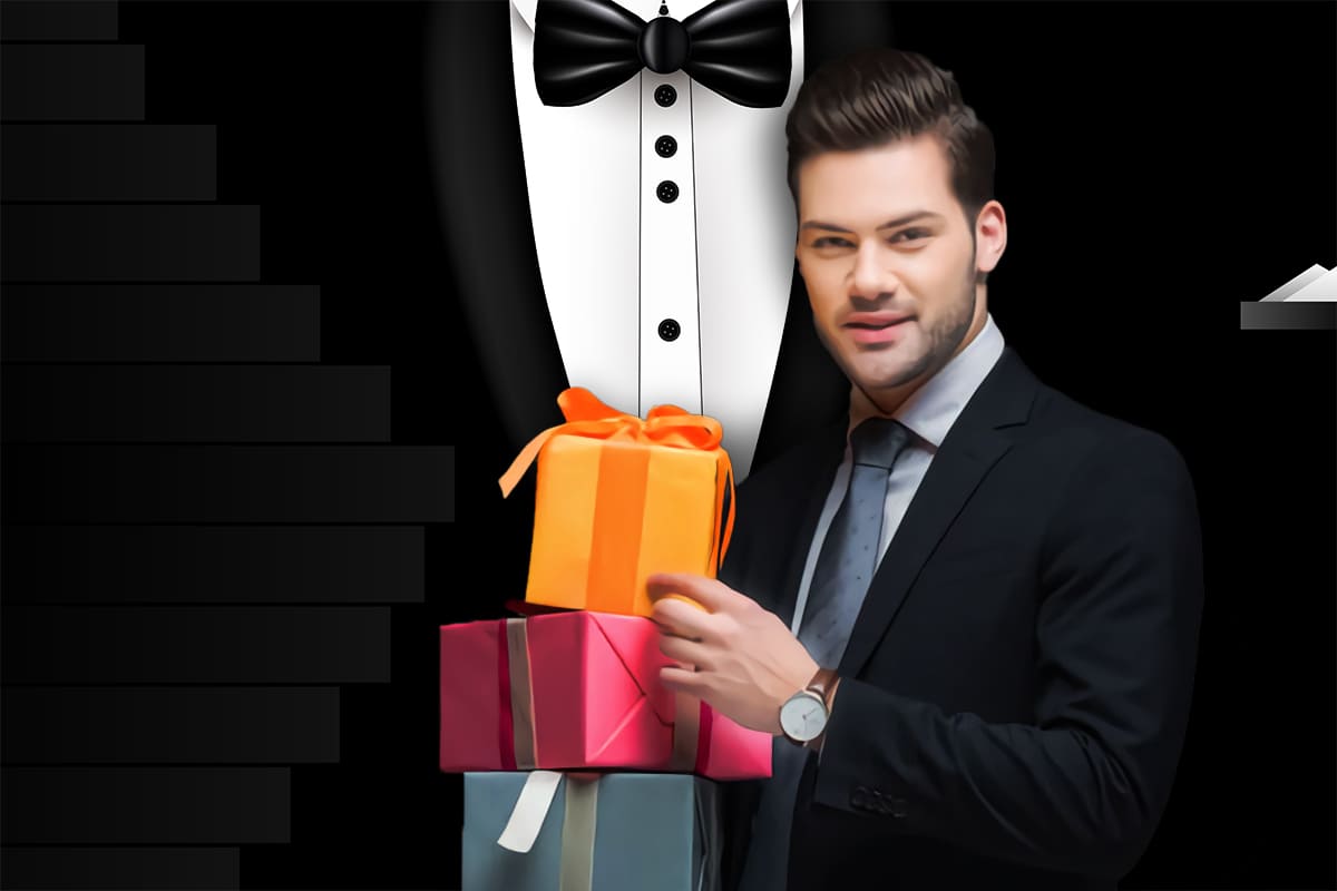 Festa Del Papa Abito Nero Cravatta Camicia Bianca Sfondo M-54