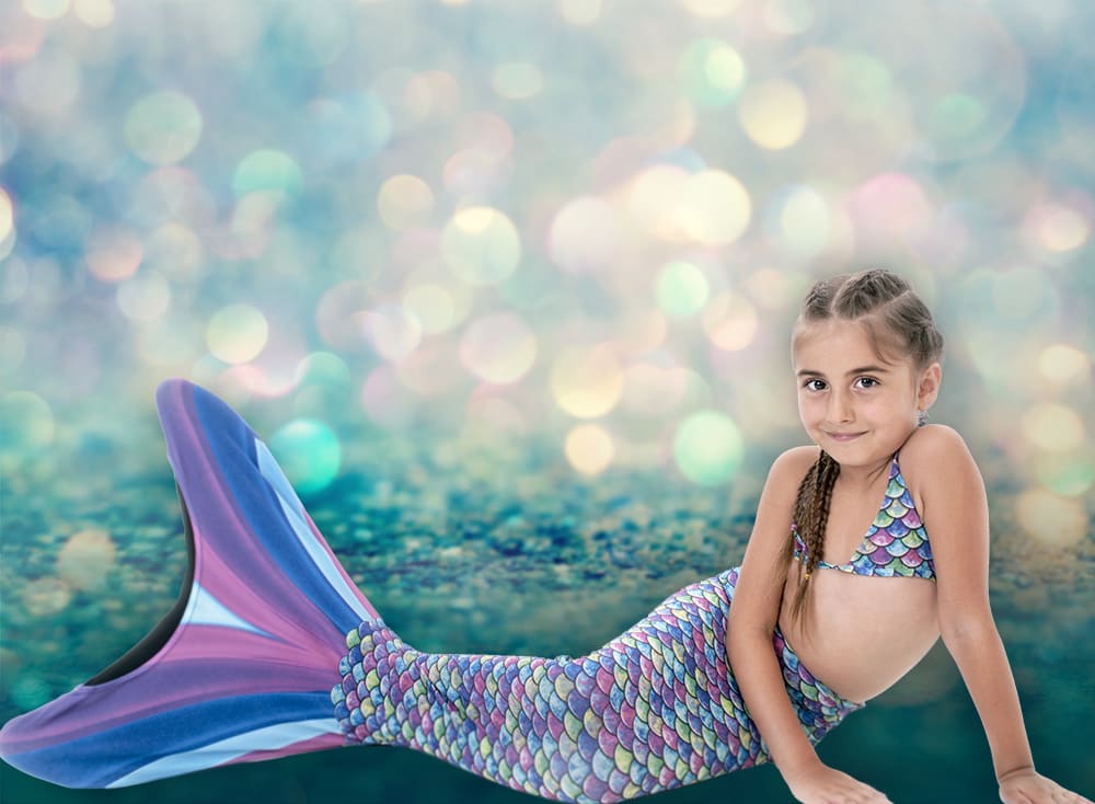 Sfondo Fotografico Bokeh Giallo Verde Scintillante M-82