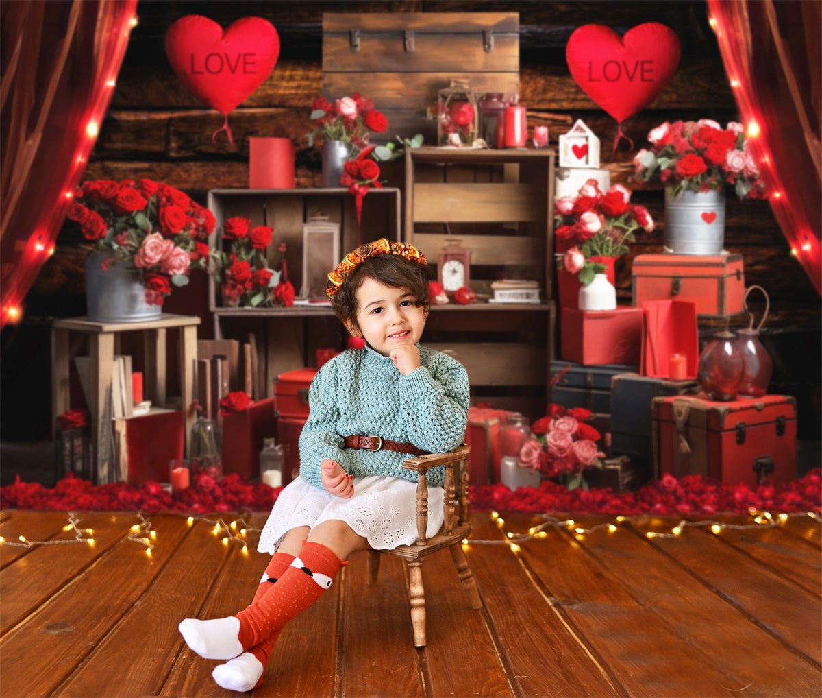 Sfondo Decorativo Cuore Rosa Rossa Di San Valentino M1-02