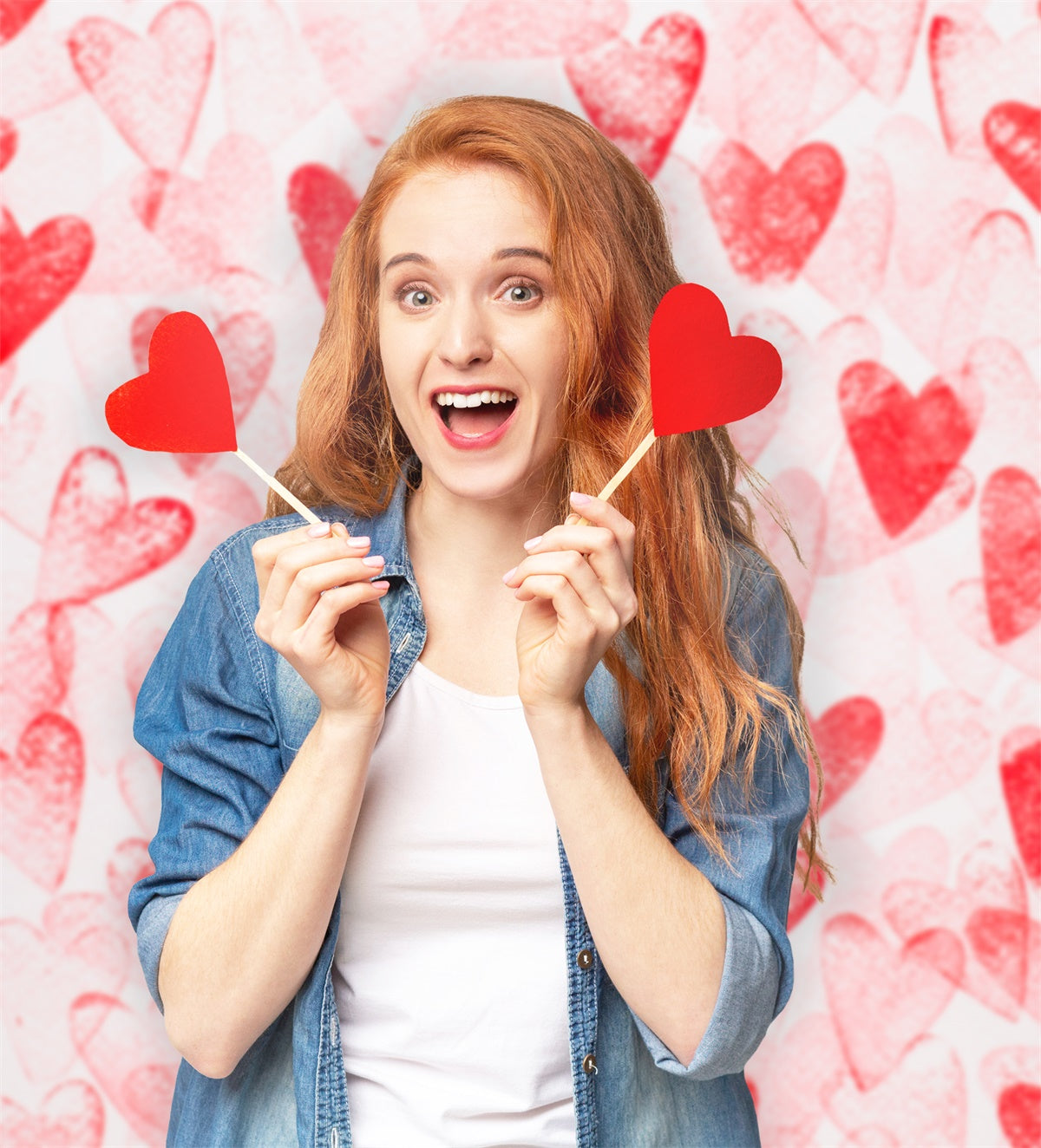 Sfondo Romantico In Stile Carino Con Piccolo Cuore M1-14